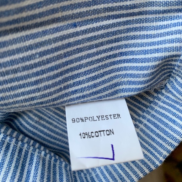 Sucrefas Blue Pinstripe Button front skater dress - Picture 9 of 10